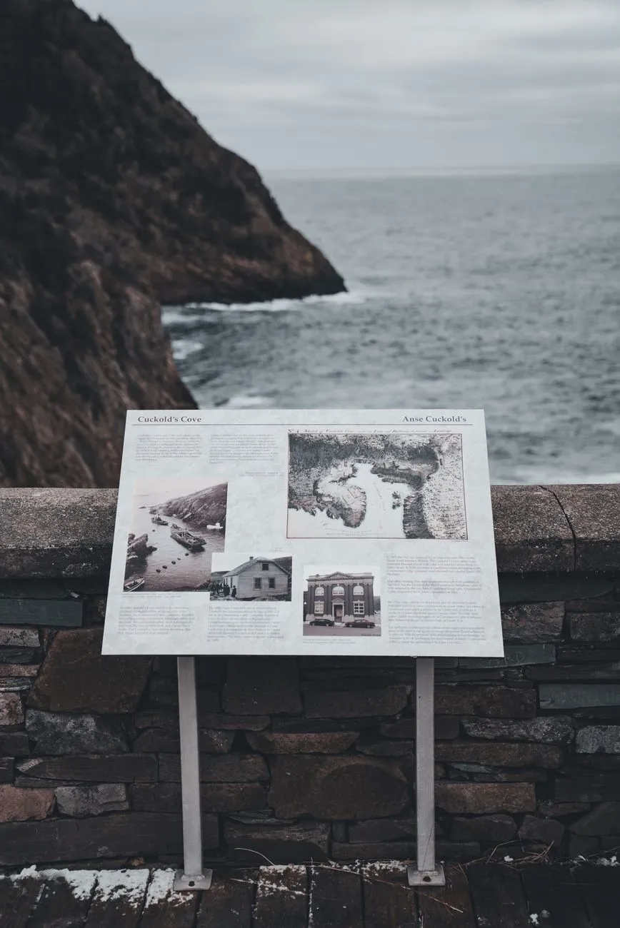 Geological interpretation panel at a geosite