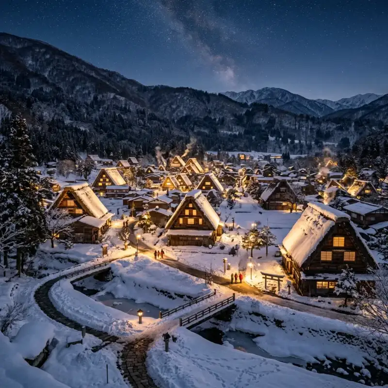 Shirakawa-go: The Enchanting Village of Snow and Traditions